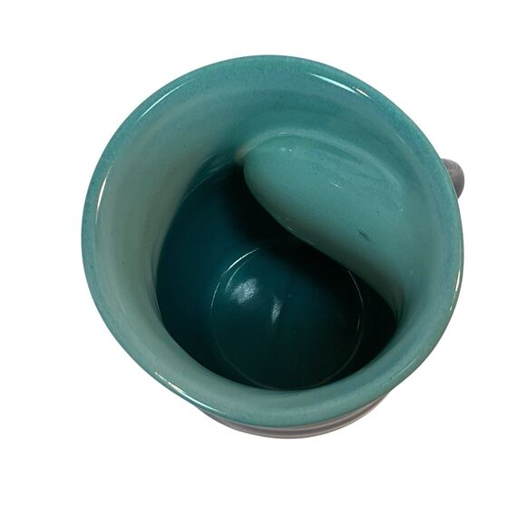 Neher Pottery Clay in Motion Hand Warmer Coffee Mug New Signed Right Handed 14oz - Picture 7 of 8